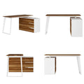 54.3-Inch Corner Computer Desk for Home Office with Drawers and Cabinet