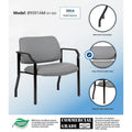 Boss Office Products Antimicrobial Guest Chair for Big and Tall Individuals