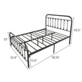 Complete Metal Platform Bed Frame with Integrated Headboard