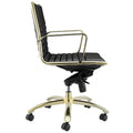 Swivel Office Chair with Upholstered Seat Armrests and Rolling Base