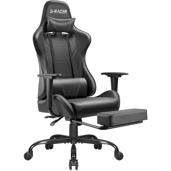 Ergonomic Gaming Chair with Footrest - Ideal for Desk Use