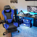 Ergonomic Gaming Chair with Footrest - Ideal for Desk Use