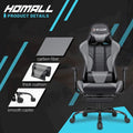 Ergonomic Gaming Chair with Footrest - Ideal for Desk Use