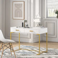 Contemporary Writing Desk with 2 Drawers for Bedroom and Home Office