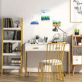 Contemporary Writing Desk with 2 Drawers for Bedroom and Home Office