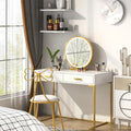 Contemporary Writing Desk with 2 Drawers for Bedroom and Home Office