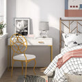 Contemporary Writing Desk with 2 Drawers for Bedroom and Home Office