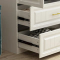 Modern Wardrobe Armoire with Hanging Rod Shelves and Drawers