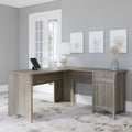 Bush Furniture Salinas 60-Inch L-Shaped Desk with Drawers and Storage Solutions