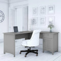 Bush Furniture Salinas 60-Inch L-Shaped Desk with Drawers and Storage Solutions