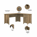 Bush Furniture Salinas 60-Inch L-Shaped Desk with Drawers and Storage Solutions