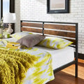 Aabira Low Profile Metal Platform Bed with Wooden Finish Panels by iNSPIRE Q Classic
