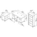 60-Inch Office Desk with Cabinet and 5-Shelf Bookcase