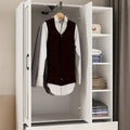 Modern Wardrobe Armoire with Mirror Door Drawers and Shelves