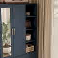 Modern Wardrobe Armoire with Mirror Door Drawers and Shelves