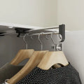 Space-Saving Scalable Hanging Rod Wardrobe Closet with Mirror