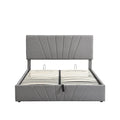 Nestfair Upholstered Platform Bed featuring Hydraulic Storage Solution