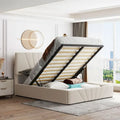 Nestfair Upholstered Platform Bed featuring Hydraulic Storage Solution