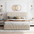 Nestfair Upholstered Platform Bed featuring Hydraulic Storage Solution