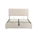 Nestfair Upholstered Platform Bed featuring Hydraulic Storage Solution