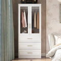 74.8-Inch Tall Large Modular Wardrobe Closet with Glass Doors