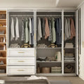 74.8-Inch Tall Large Modular Wardrobe Closet with Glass Doors
