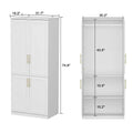 74.8-Inch Tall Large Modular Wardrobe Closet with Glass Doors