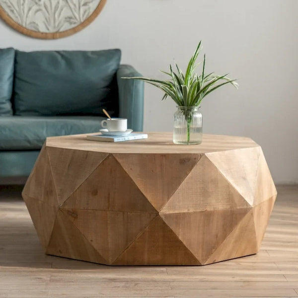 38-Inch Three-Dimensional Embossed Retro American Coffee Table