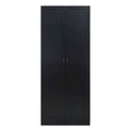 Modern Storage Wardrobe Cabinet with Doors and Multi Compartment Shelves