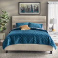 Raquel Queen Upholstered Bed with Channel Back by Lifestorey