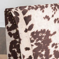 Plush Office Chair with Brown and White Cow Print