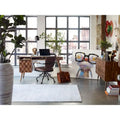 Aurelle Home Vintage-Inspired Soft Brown Leather Rustic Desk Chair