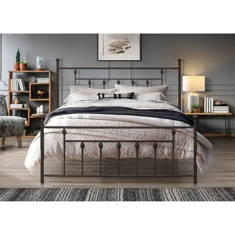 Melia Metal Bed Frame with Platform Design