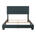 Nova Contemporary Queen Bed with Upholstered Design – Box Spring Needed