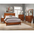 Carson Carrington Grenivik Mid-Century Modern Bed with Panel Design