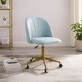 Curved Velvet Swivel Desk Chair - Aubrie Collection