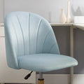 Curved Velvet Swivel Desk Chair - Aubrie Collection