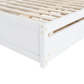Full Bed Frame with Twin Trundle and Dual Storage Drawers