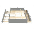 Full Bed Frame with Twin Trundle and Dual Storage Drawers