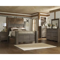 Farmhouse Poster Bed with Wooden Frame and Panel Headboard