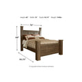 Juararo Dark Brown Canopy Bed