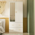 Contemporary Minimalist Wooden Freestanding Wardrobe for Bedroom