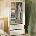 Contemporary Minimalist Wooden Freestanding Wardrobe for Bedroom