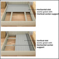 0.75-Inch Vertical Heavy-Duty Wooden Mattress Support Slats with Cover