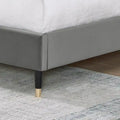 Roundhill Furniture Rozitta Upholstered Wingback Bed with Platform Design