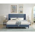 Roundhill Furniture Rozitta Upholstered Wingback Bed with Platform Design