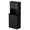 Spacious Kitchen Cabinet with Microwave Space - 30W x 69.3H