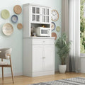 Spacious Kitchen Cabinet with Microwave Space - 30W x 69.3H