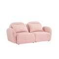 White Teddy Fabric Lazy Loveseat for Living Room