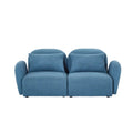 White Teddy Fabric Lazy Loveseat for Living Room
